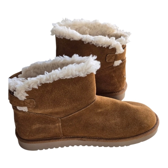 Koolaburra By UGG Fur Booties 11 Women Brown Toast Comfort Lounge - Picture 1 of 14